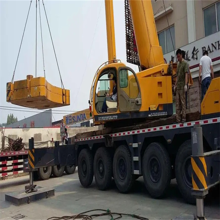 金华当地吊车出租|机器吊装|75吨|工厂搬迁服务